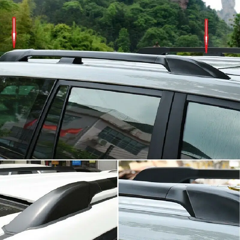 For Toyota RAV4 2006 2007 2008 2009 2010 2011 2012 Black ABS Roof Rack Bar Rail End Protection Cover Shell replace 4PCS