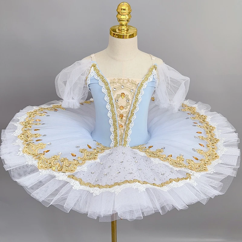 

Girls Ballet Tutu Dress Little Swan Dance Performance Dance Costumes Professional Dancewear European Court Style Pancake Skirts