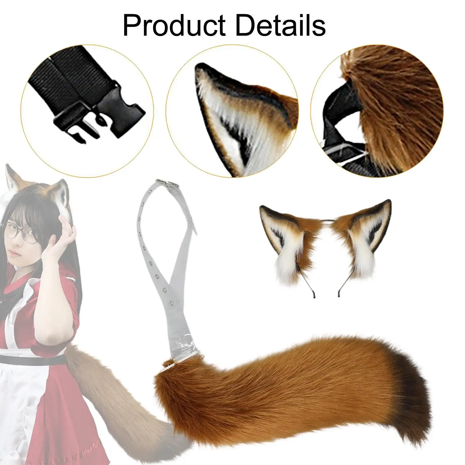 Accessoires de Cosplay oreilles et queue pour spectacles de mode de fête, accessoires de costumes