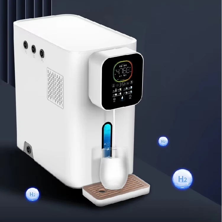 2024 White All-In-One Portable PEM Hydrogen Rich Water Dispenser Easy-to-Operate Electric Cold Water Generator Plastic Housing