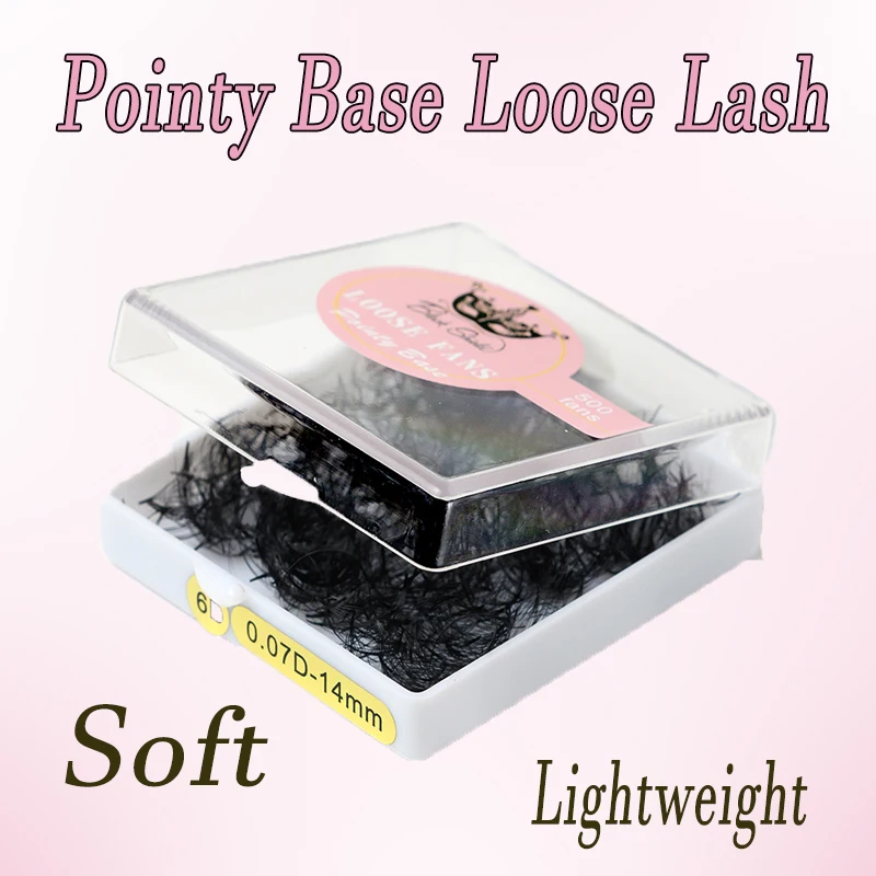 500 Premade Loose Lash 3D-14D CC D Pointy Base Sharp Stem Promade Mega Russian Volume Professional Eyelash ExtensionCilis