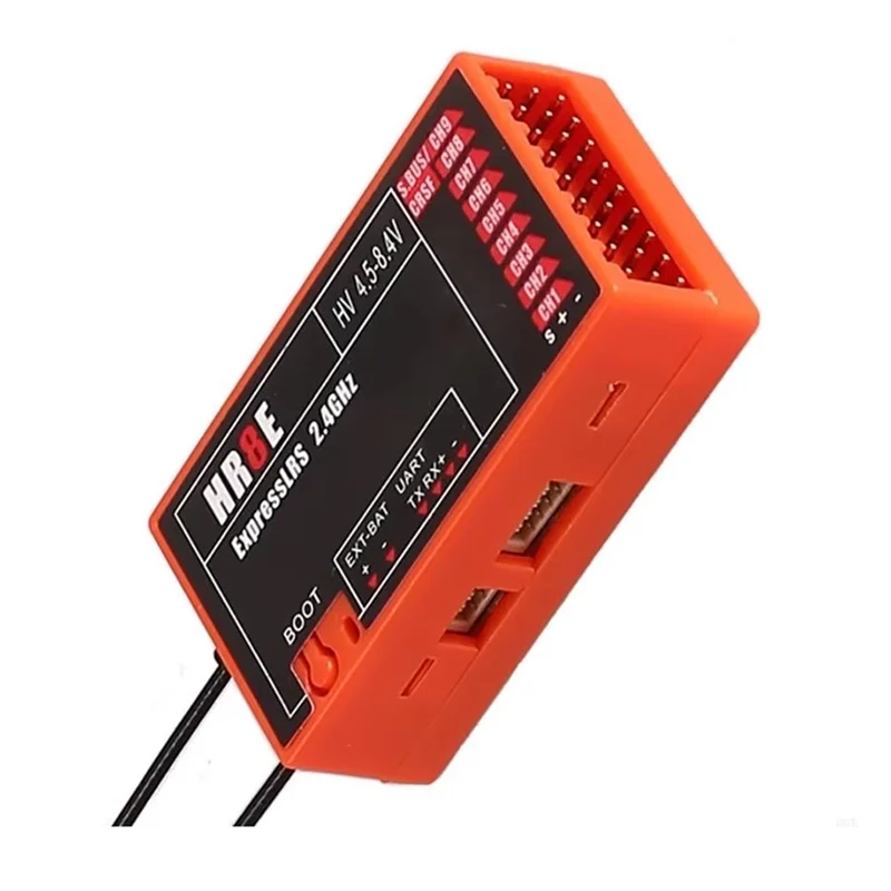 【جديد】هوائي HR8E ELRS PWM 9 قنوات 1800 مم للطائرات والقوارب ملحقات محرك الأحمر