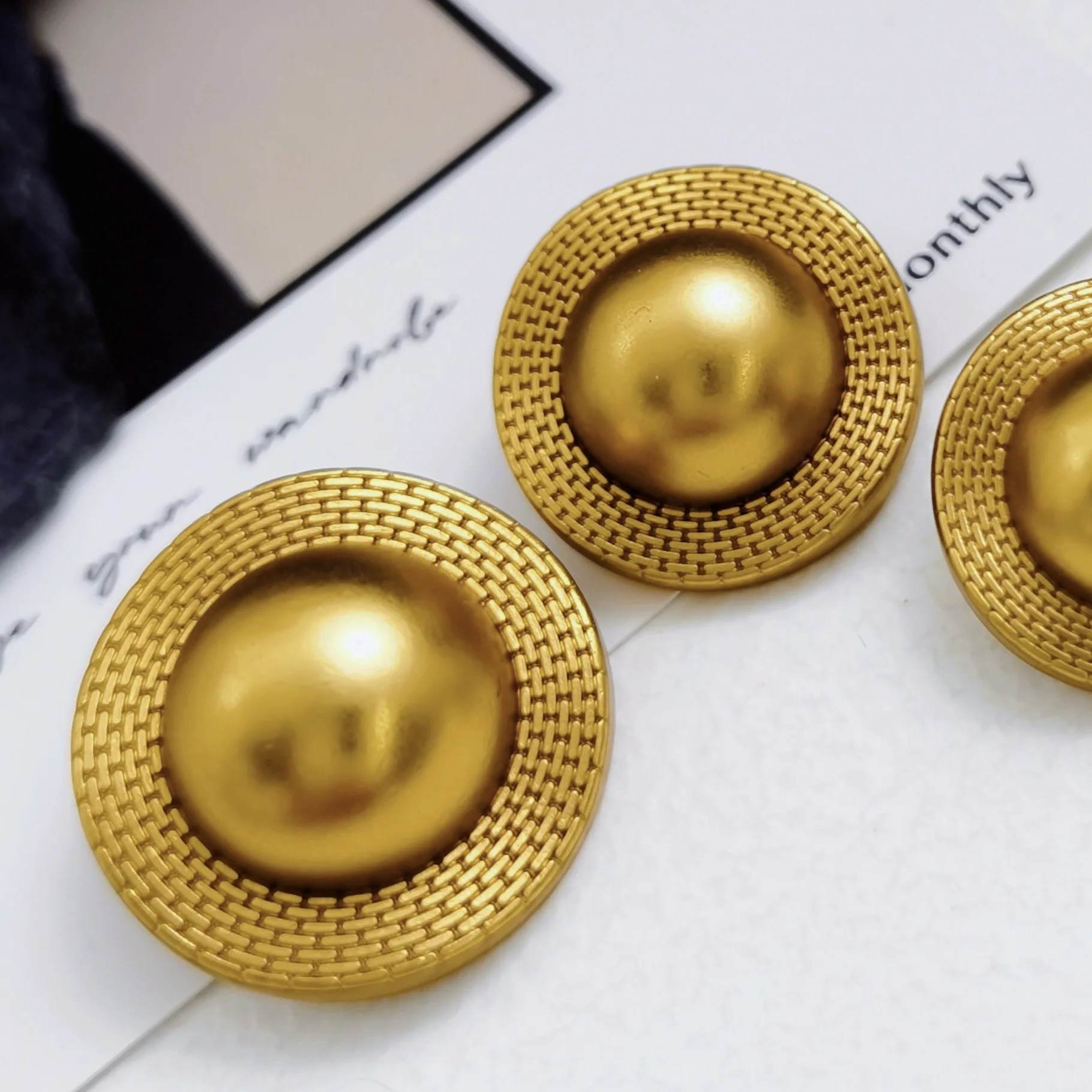 10PCS/Lot Suit Mushroom  Round Metal Buttons For Sewing Women\'s Windbreaker Coat Knit Bags Mini Big Handmade Accessories