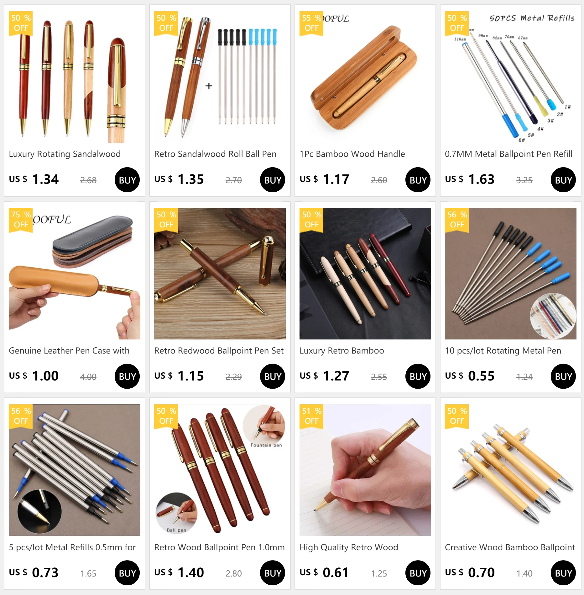 20 teil/los 11,6 cm Spezielle Metall Stift Minen für Kugelschreiber 1,0mm Kugelschreiber Minen Blau Schwarz Tinte Büro schule Kawaii Schreibwaren – Detail 1