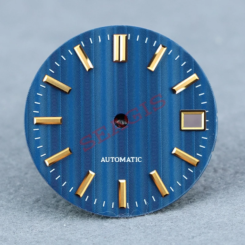 SEAGIS GS Mod NH35 dial 28.5mm Cloth pattern Fit Dial NH35 Movement high Quality No Logo