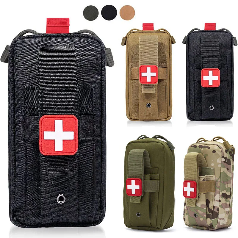 Saco médico edc molle kit de primeiros socorros portátil saco de resgate ao ar livre torniquete tesoura saco caça sobrevivência pacote caminhadas acessórios