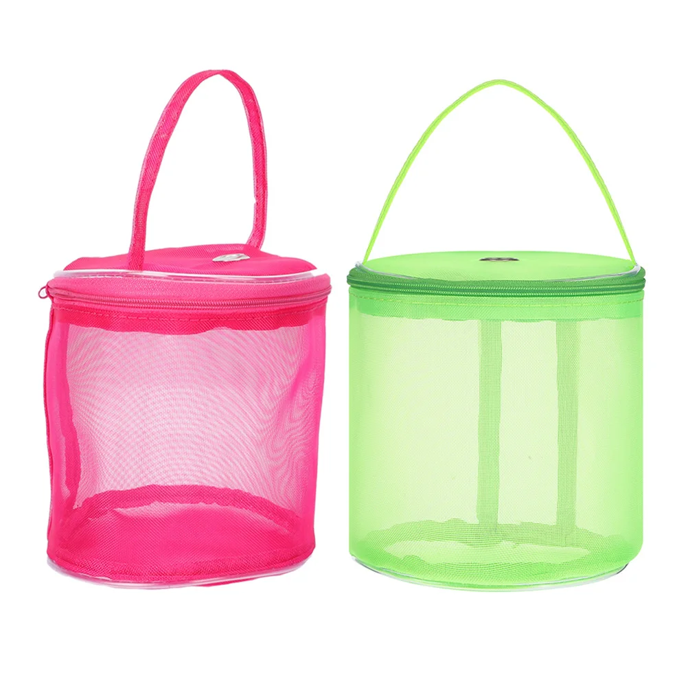 

2Pcs Yarn Storage Bags Breathable Mesh Knitting Organizer Portable Skein Ball Holder Crochet Tote Craft Project Organizer