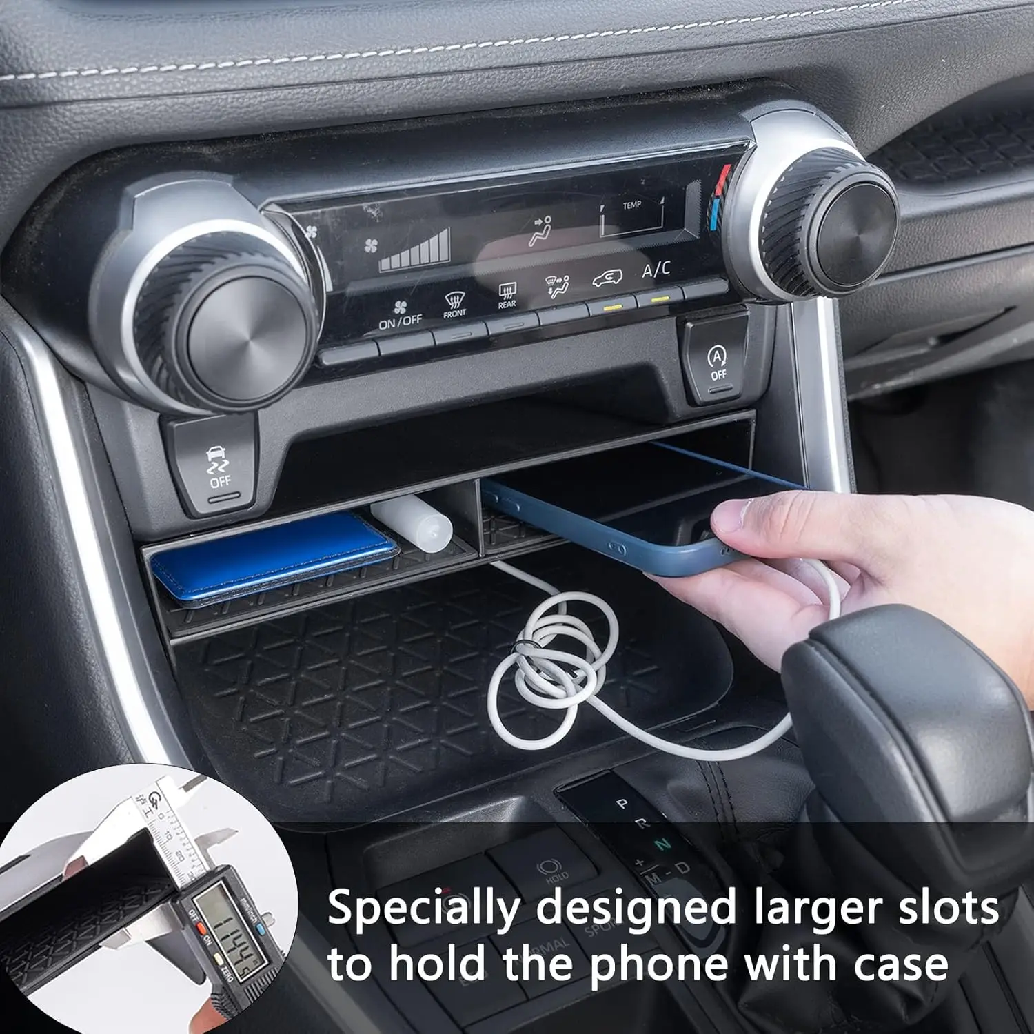 

Center Console Organizer For Toyota RAV4 2025 2024 2023 2022 2021 2020 2019 Storage Accessories Gear Shift Secondary Storage Box