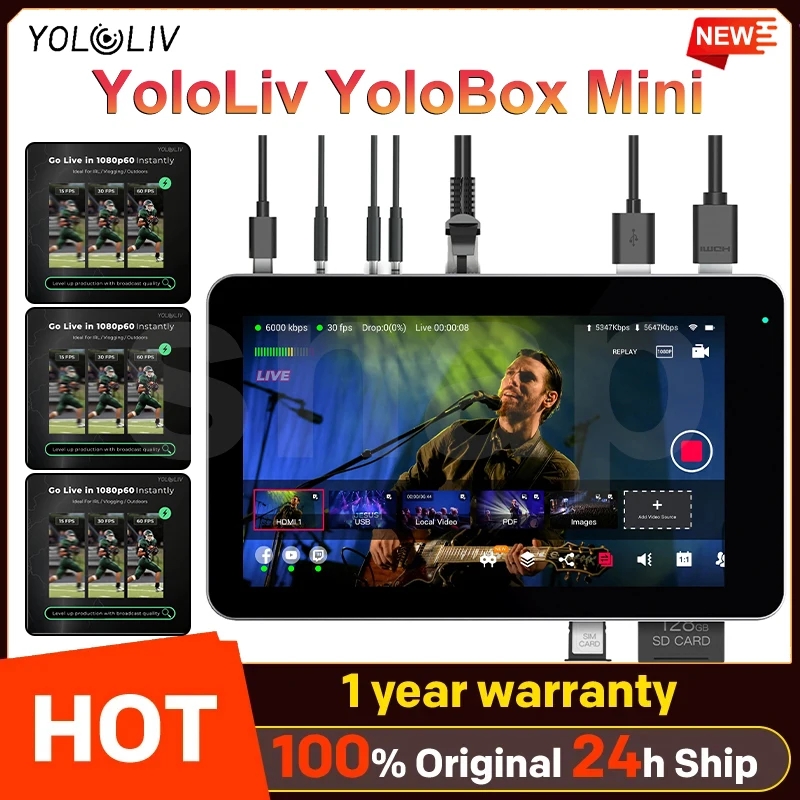 YoloLiv YoloBox Mini Ultra-Portable All-in-One Smart Live Streaming Encoder & Monitor