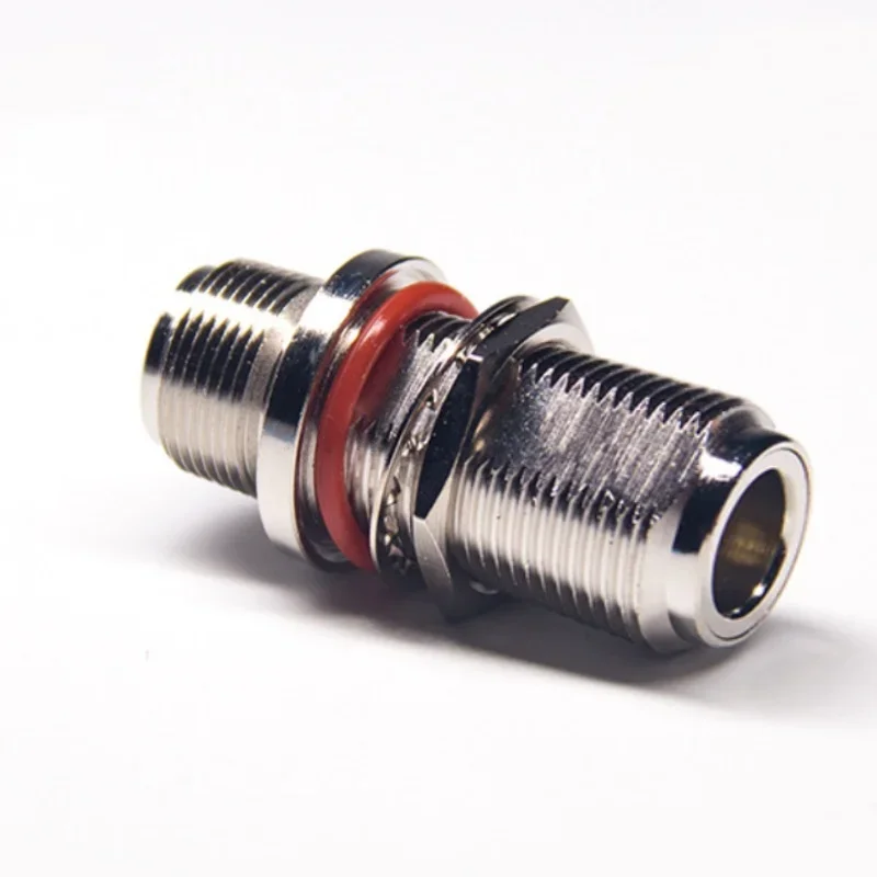 2pcs N Female Jack to N Female Nut Bulkhead Straight RF Coaxial Connectors 50 Ohm Double Yin Adapter for Electronic Components