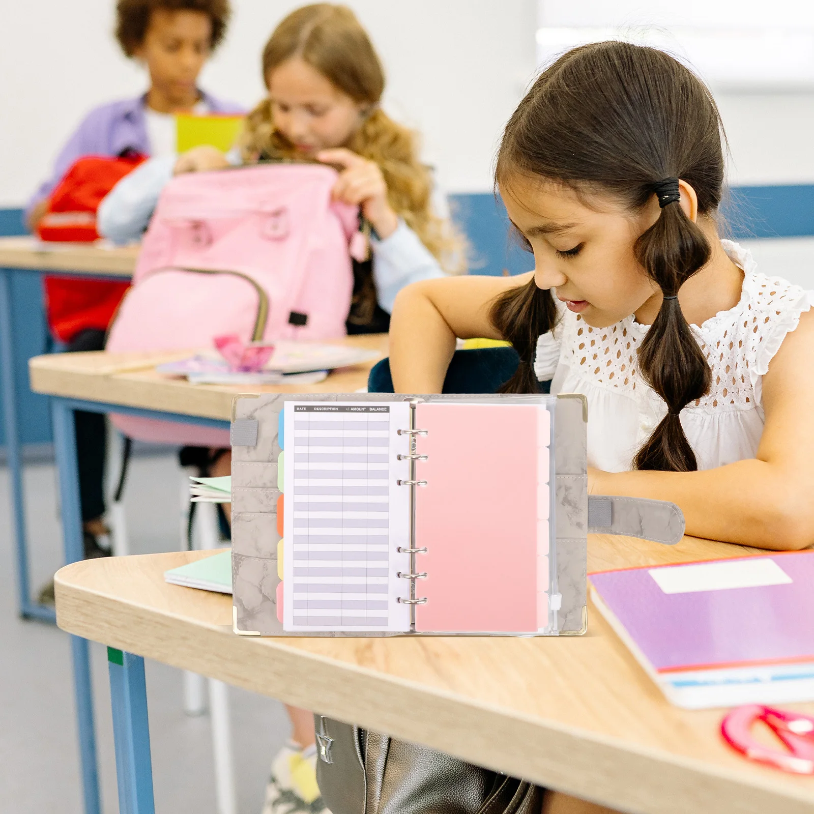 Separadores de carpetas de plástico, divisor de páginas de índice para carpetas de cuaderno, páginas divisorias con pestañas, inserciones estéticas, suministros para Bloc de notas