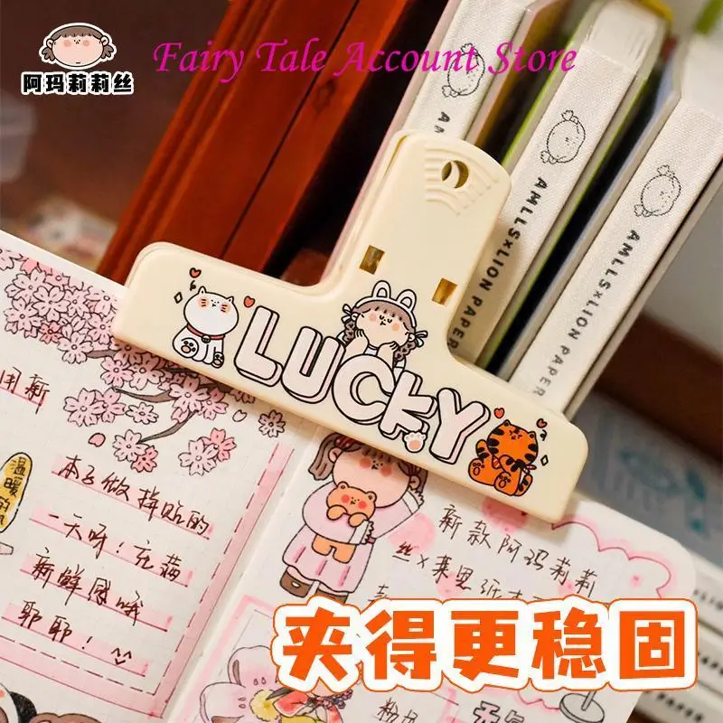 New Amaryllis High Beauty Cute Handheld Account Holder Memo Book Large Clip Sealing Clip