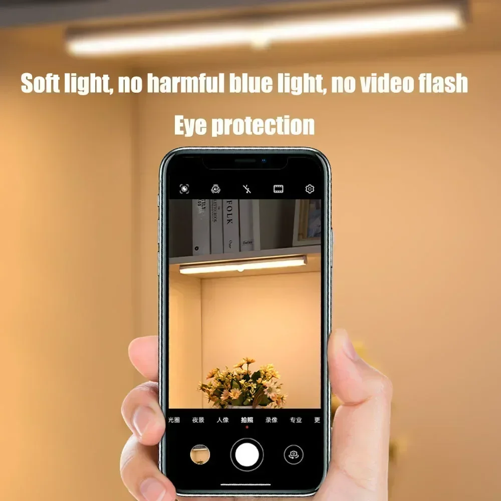 Luz nocturna Xiaomi de 60CM y 80CM con Sensor de movimiento, lámpara LED fina recargable por USB para cocina, retroiluminación para iluminación de
