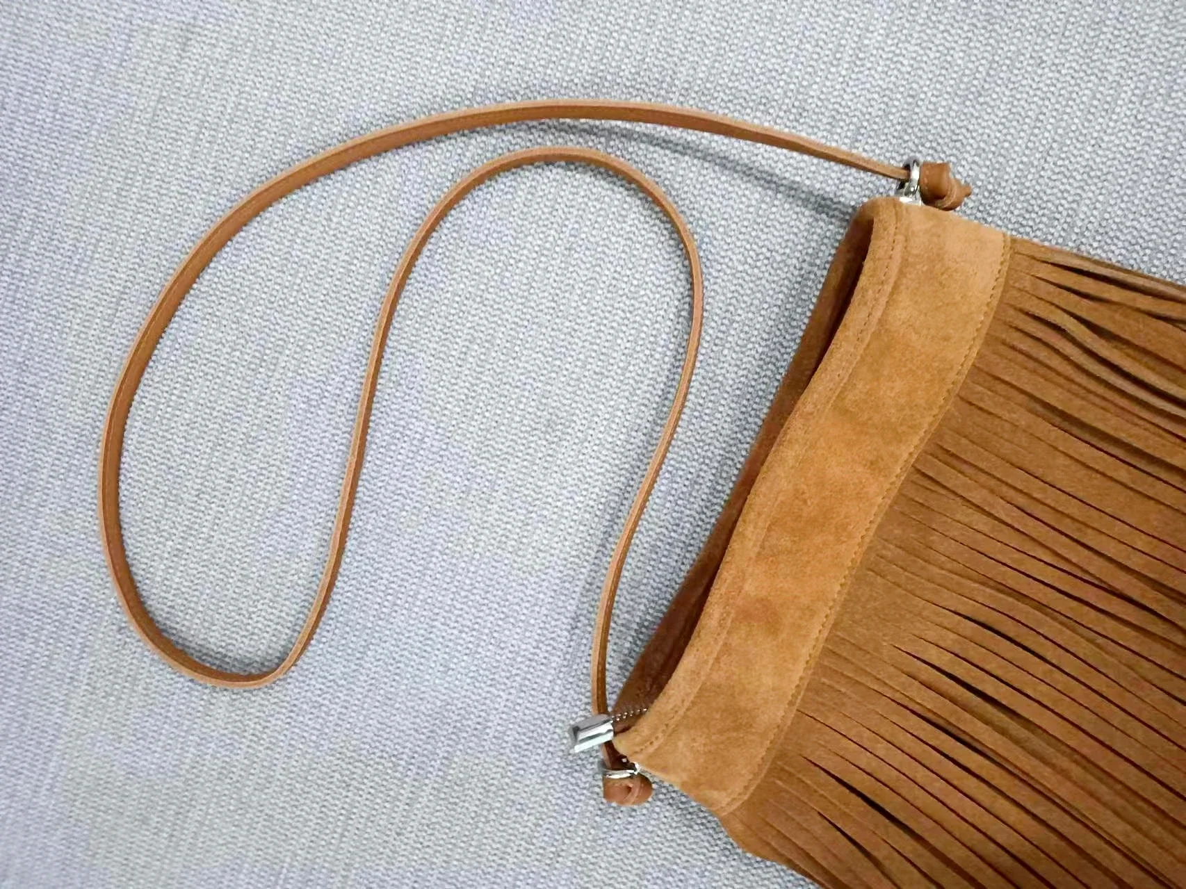 Vintage Genuine Leather Suede Fringed Side Sling Bag for Women Bohemian Boho Gypsy Hippie Ibiza Tribal Cottagecore Crossbody Bag