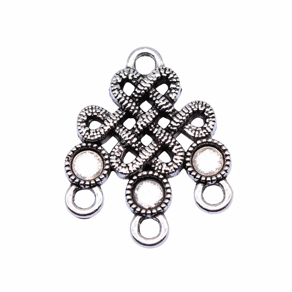 4pcs 26x21mm Vintage Earring Connector Jewelry Making Antique Bronze Plated Earring Connector Charm Earring Connector