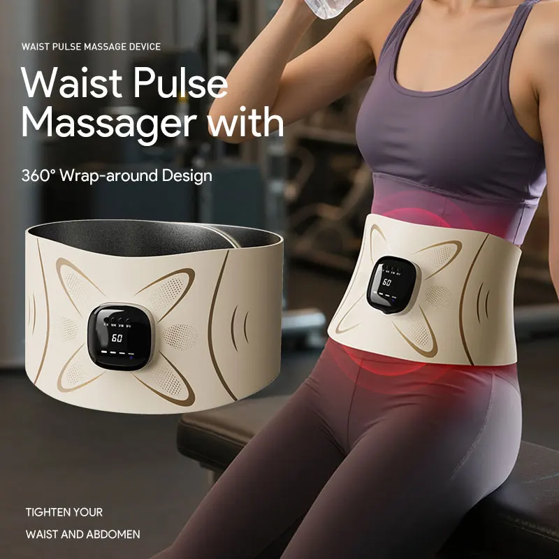 3 In 1 EMS Low Frequency Pulse Waist Massager 3D Waist Cinching Slimming Body Shaping Fitness Abdominal Muscle Stimulator