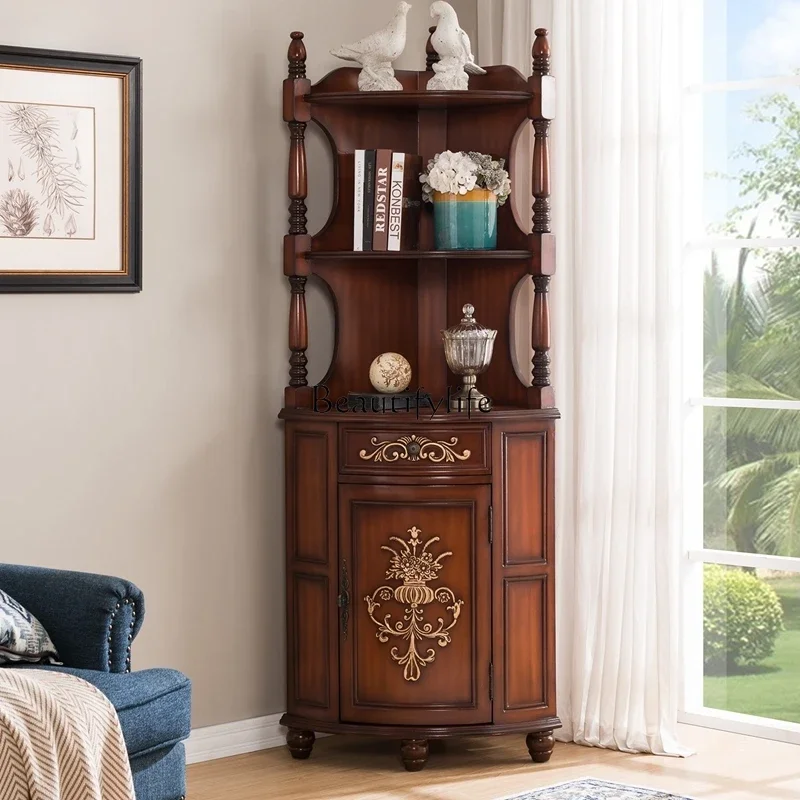 FG40*Triangle cabinet solid wood painted European corner rack