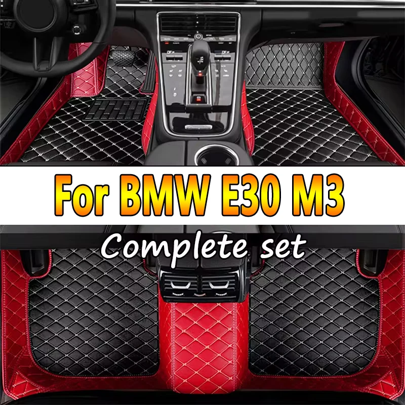 Custom Automotive Car Floor Mats For BMW E30 M3 1986 1987 1988 1989 1990 Auto Luxury Leather Men Women Car Mats Full Coverage