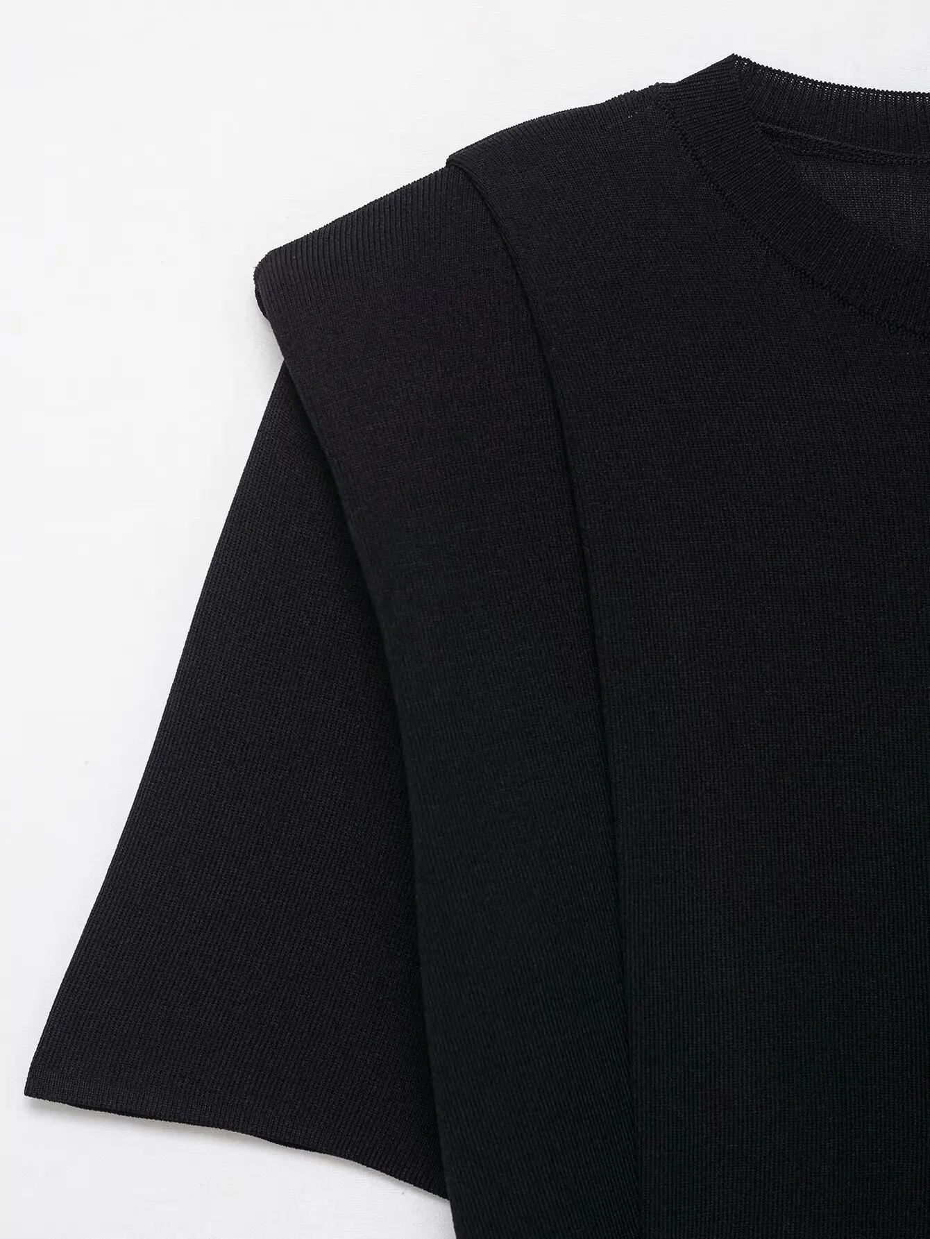 Europeu e americano comércio exterior feminino verão novo estilo ombreiras em torno do pescoço fino camisola topo para mulher