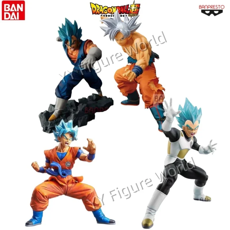 В наличии оригинальные аниме-фигурки Bandai Dragon Ball Super MAXIMATIC Сон Гоку с серебристыми волосами, коллекционная модель игрушки.