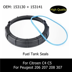 1 Set 153130 + 153141 Fuel Tank Seals Fuel Pump Top Ring Cover For Citroen C4 C5 Peugeot 206 207 208 307 Seals Assembly