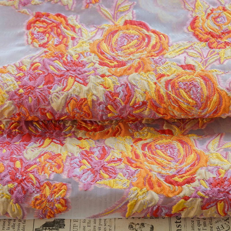 Tela Jacquard Floral 3D, Mater - Summer Clothing Material reseña y precio