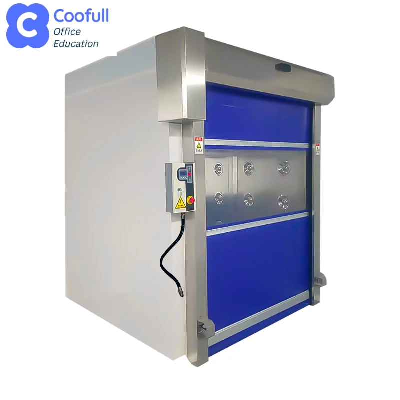 MRJH-1500 Fully Automatic Air Shower Room 304 Stainless Steel with Soft Curtain for Pharma Cleanroom GMP Certified