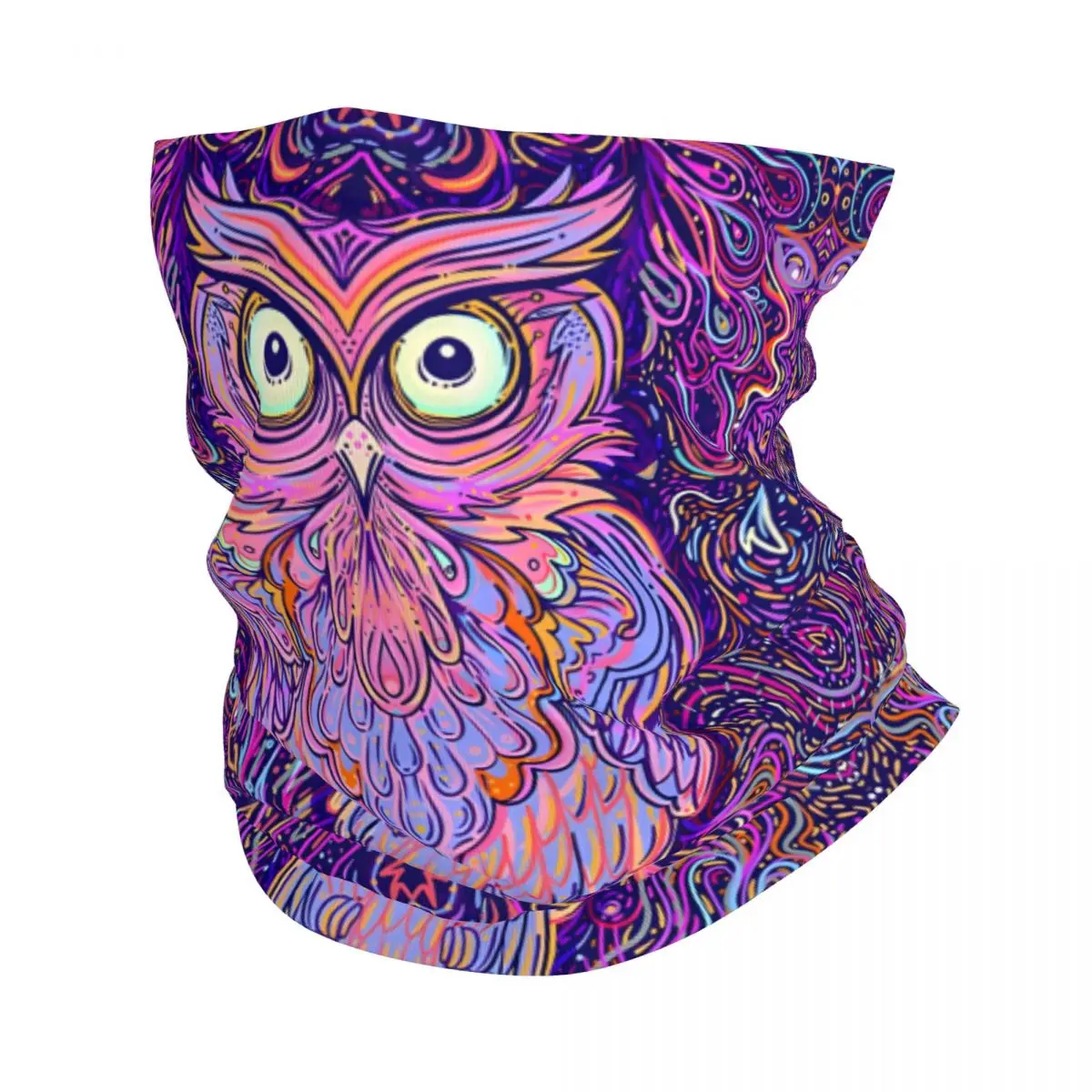 Cute Abstract Owl Thin Bandana Neck Gaiter Wrap Scarf Headband Neck Cover