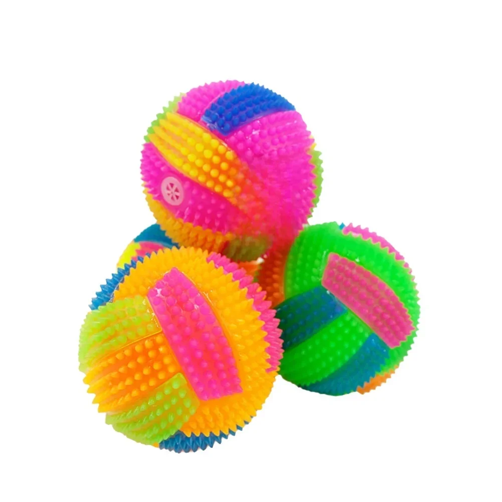 Elastic ball emits light, flashes sound, squeezes and calls volleyball pet toy