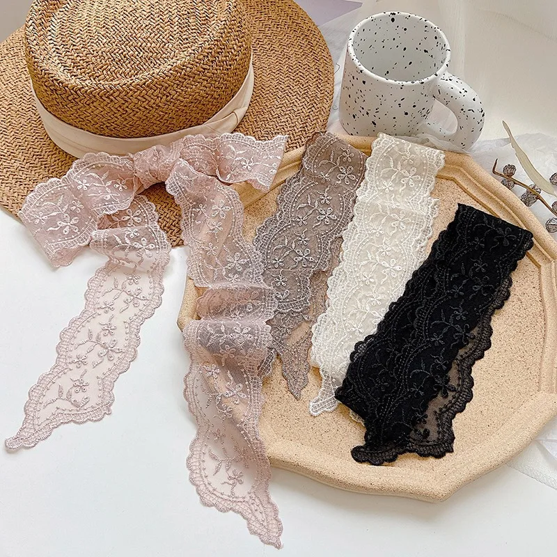 

Retro Lace Strap High-Grade Belt Hair Band Long Ribbon Female Ornament Scarf Small Silk Scarf Necklace Weaving Fashion
