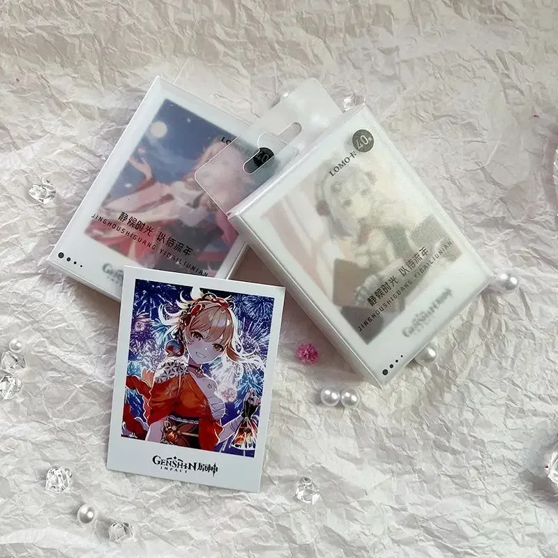 Jeu Genshin Impact Stand Roles Druo Card Photocard, HD Printed, Small Album Photo Cards, GérCollection Postcard, 40 PCs/Set