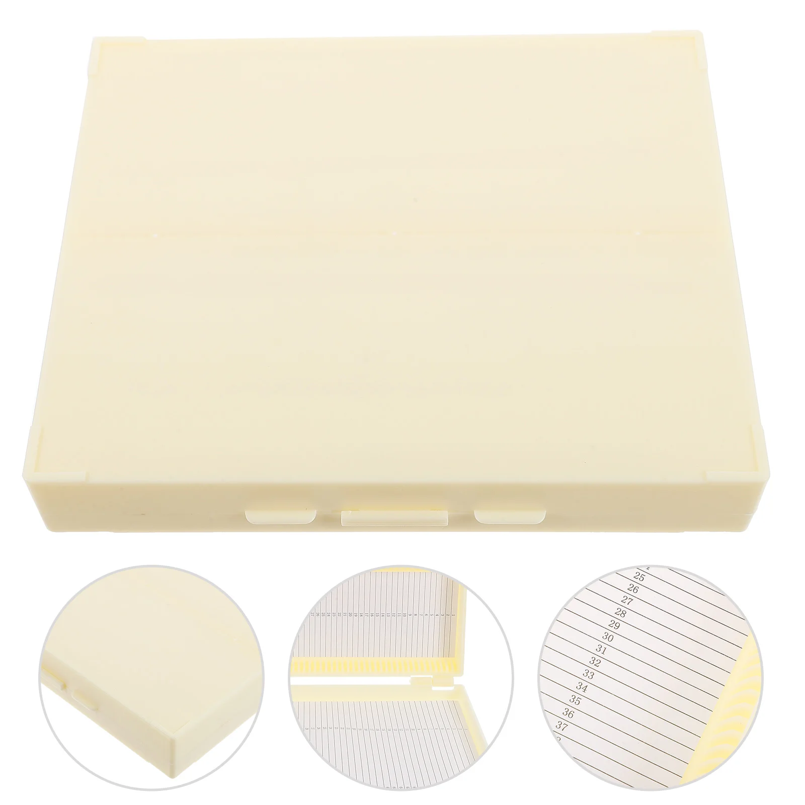 

Microscope Slide Box Pathology Biological Plastic Lined Durable Holds Up to Slides Bio Slice Box Slice Cassette