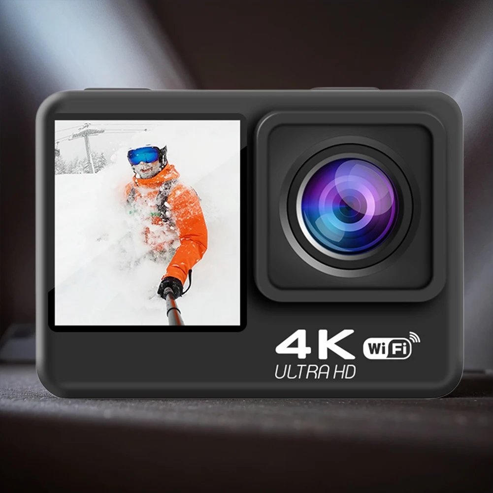 4K UHD Action Camera 1080P 30FPS 2.0 Inch IPS Screen Bicycle Video Recording Camera Anti-Shake Underwater Camera 120 Wide Angle