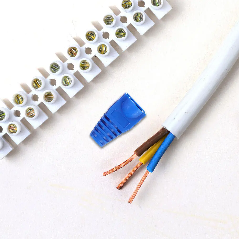 100Pcs Ethernet Cable Connector Cover Wire Sleeve For Cable Management Organizer Caps Wear-resistant