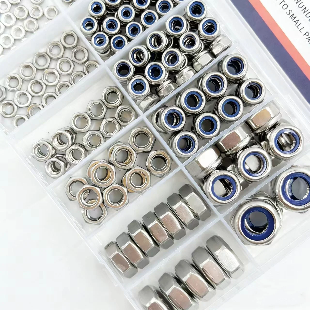 Locknuts & Hex Nuts Assortment Kit M3 M4 M5 M6 M8 M10 175pcs Assorted Metric Nylon Insert Lock & Hex Nut Se