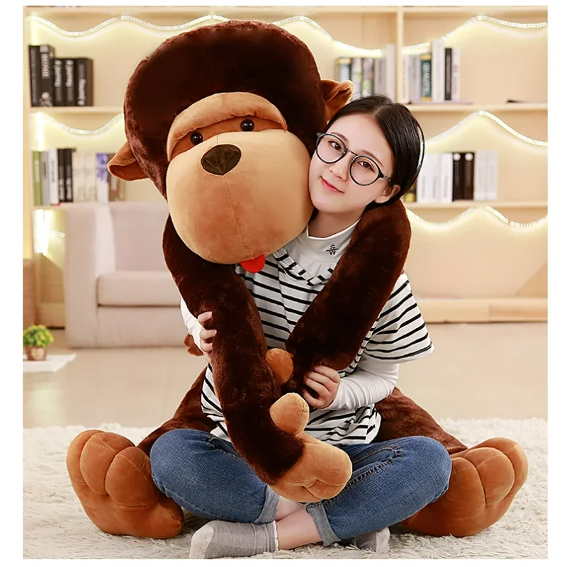 

80/110/130cm Giant size cartoon Big mouth monkey plush toy the Gorilla plush doll stuffed pillow playmates toy