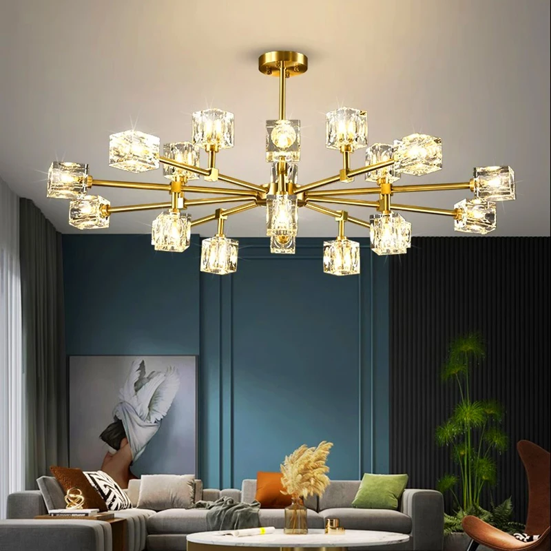 Huisdecoratie Hanglampen, Luxe Kristallen Woonkamer Kroonluchter, Slaapkamer Hanglamp, Plafondlamp, Binnenverlichting