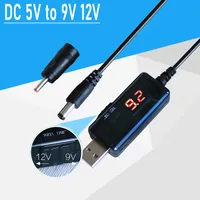 DC 5V to 9V 12V USB Power Boost Line Converter Step Up Module USB Adapter Cable 5.5mm Plug for Router Modem Fan Speaker Charger