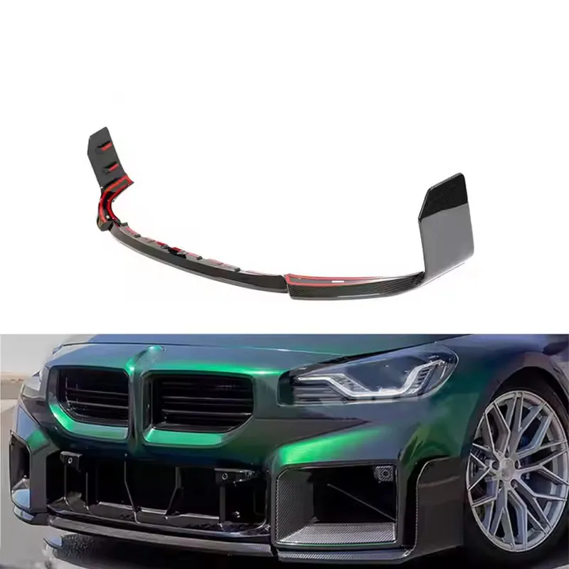 

Prepreg carbon fiber front bumper lip canard wing splitter chin for BMW G87 M2 Coupe 2023 2024