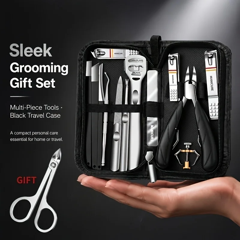 14pcs Portable Manicure Pedicure Set Precision Stainless Steel Sharp Durable Gentle Skin Friendly Hand Foot Care Pedicure Tools