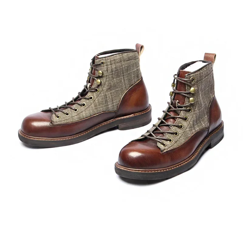 Luxury Brand Retro Men Boots Genuine Leather Chelsea Boots Breathable Men Tooling Casual Ankl Boots Botines Hombre image 4