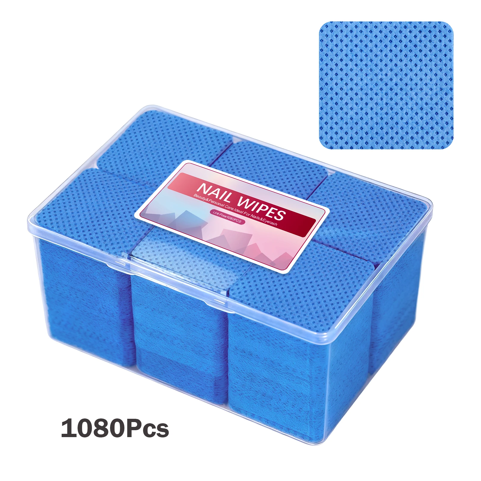 1080 stücke Boxed Nail art Fusselfreie Wimpern Kleber Tücher Papier Gel Polish Remover Sauber Kleber Baumwolle Pads Schönheit Reinigung werkzeuge