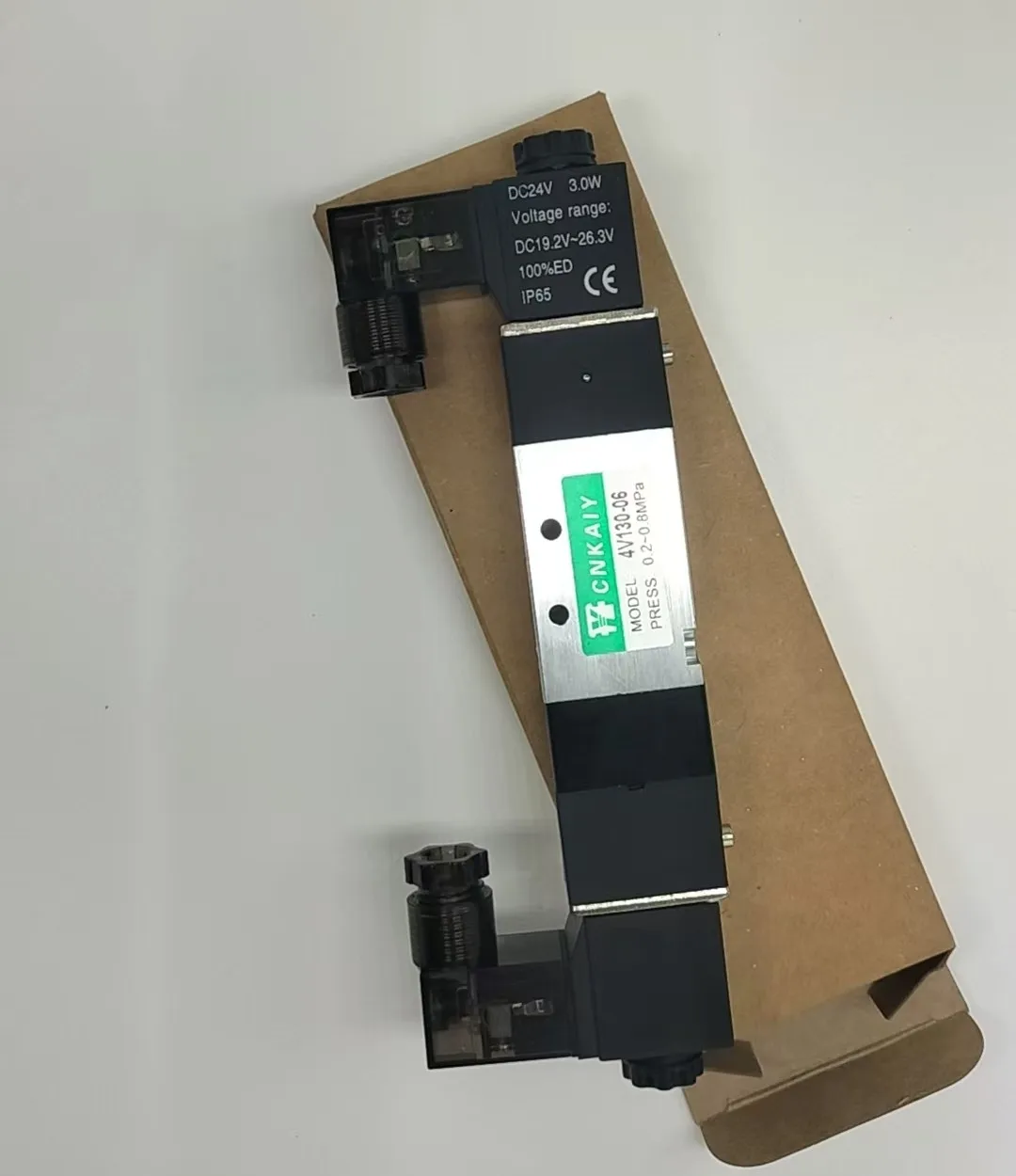 4V130-06 solenoid valve three position five way double ended coil AC220V DC24V DC12V AC110V