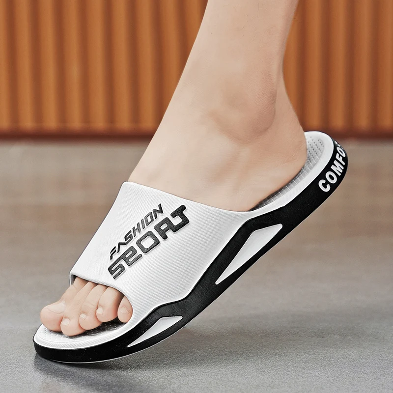 

Men's Slippers Summer Flat Household Slippers Men's Open-toe Beach Shoes Male Casual Sandals Men Flip-flops Chanclas De Hombre