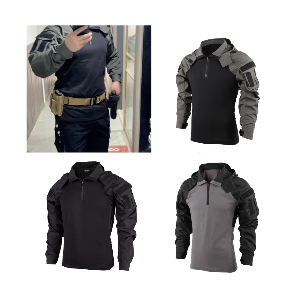 

Outdoor Sports Airsoft Hunting Assault SP2 Tactical Hooded Top Combat Suit Spring and Autumn T-shirt