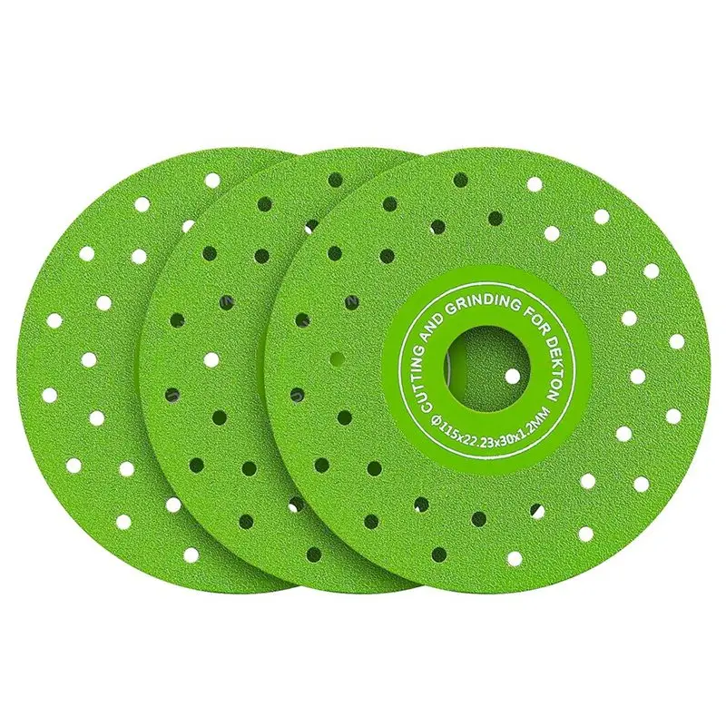 MOPHE-Multi-Purpose 3PCS 115MM Vacuum Brazed Ultra-Thin Flat Abrasive Sheet Disc Multi-Pores For Porcelain, Glass Tile&