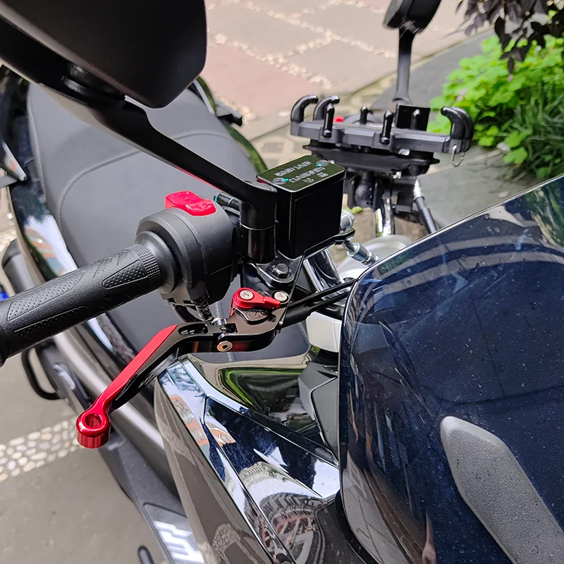 Chekis Is Suitable for Haojue Uhr125 Uhr150 Motorcycle Modified Brake Lever Brake Handlebar Front and Rear Disc Brake Aluminum Alloy Handlebar Accessories