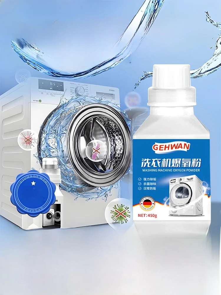 Potente Limpiador Antibacteriano para Lavadora, Bolsa de Tratamiento para Lavadora con Ondas Automáticas, Fuerte Desinfección...