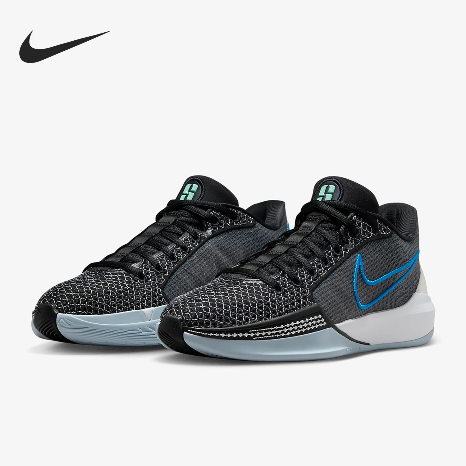 

Женские баскетбольные кроссовки Nike Authentic Sabrina 1 EP FQ3389-001, низкие туфли на шнуровке с круглым носком