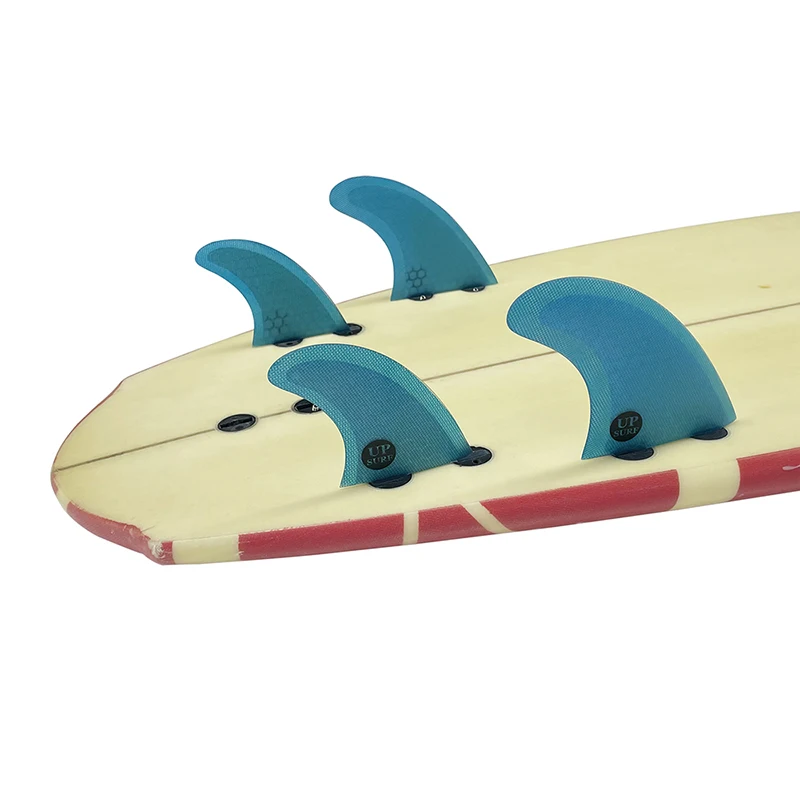UPSURF M+GL Quad Fins FCS Double Tabs Honeycomb Surfboard 4 Fins Quilhas Surfing Accessories